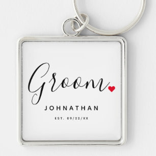 Chaveiro Na moda Groom Wedding