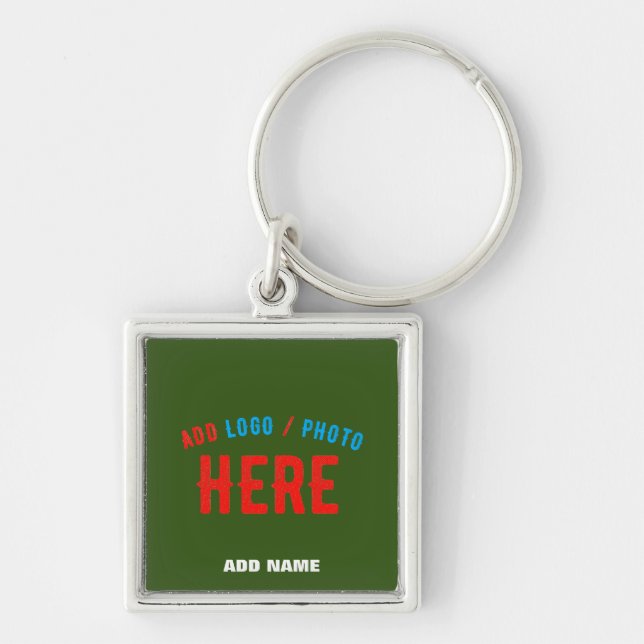 CHAVEIRO NA MODA MODERNA FLORESTA PERSONALIZADA VERDE MARCA (Frente)