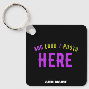 CHAVEIRO NA MODA MODERNO PERSONALIZÁVEL NEGRO VERIFICADO CO