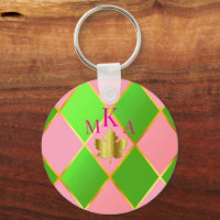 Na moda Monograma Rosa e Estilo Verde