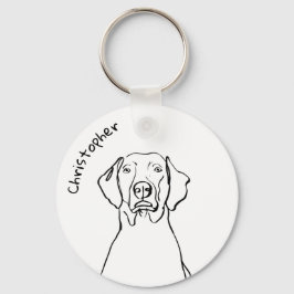 Chaveiro Na moda Weimaraner: Seu Texto, Seu Estilo