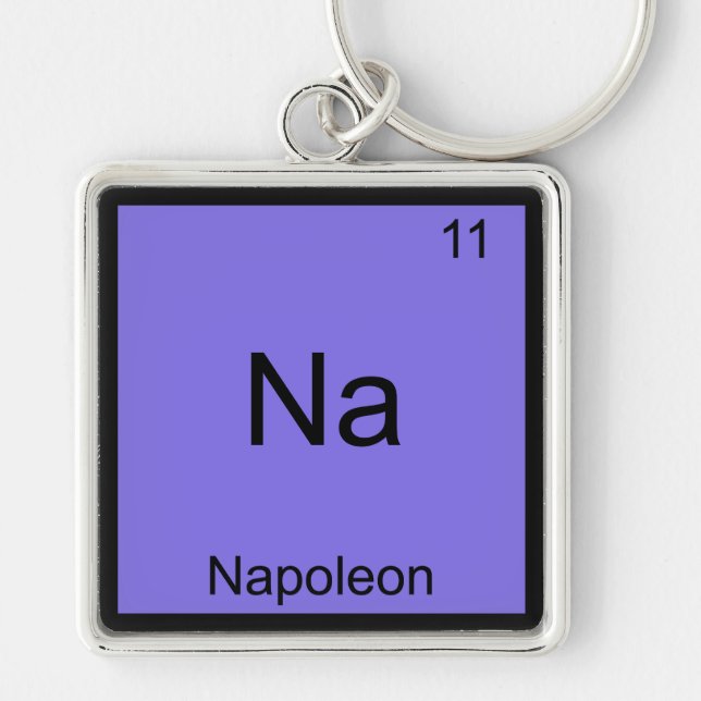 Chaveiro Na - Napoleão Símbolo de Elemento Químico Funny Te (Frente)