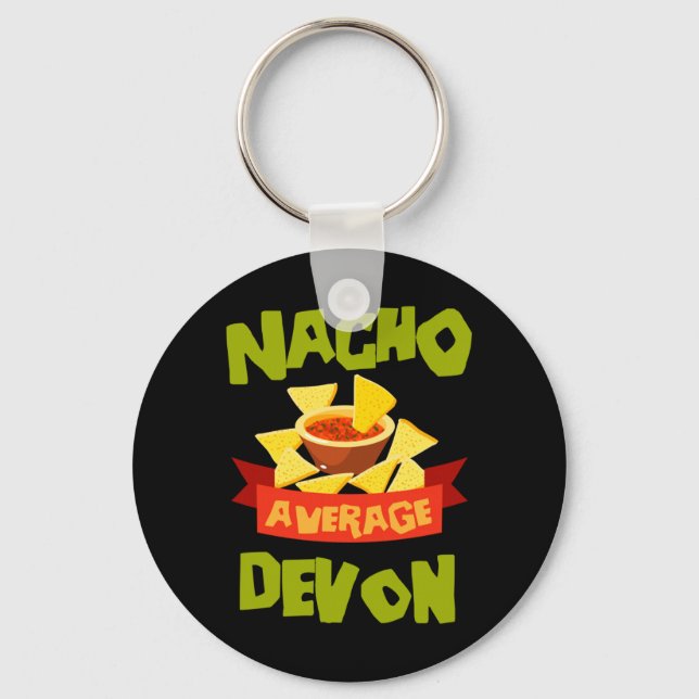 Chaveiro Nacho Devon Médio Farto Aniversário Personalizado (Frente)