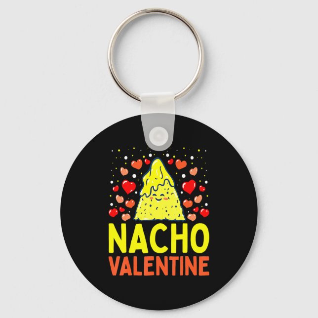 Chaveiro Nacho Valentine Valentines Day Food Pun Mexican Jo (Frente)