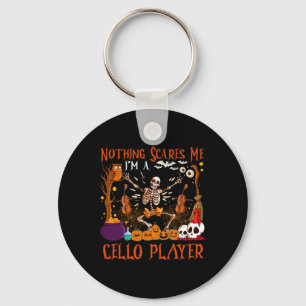 Chaveiro Nada me assusta, sou um jogador de Cello Halloween