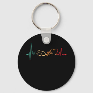 Chaveiro Nadação Vintage Swimmer Pulso Presente Retroativ