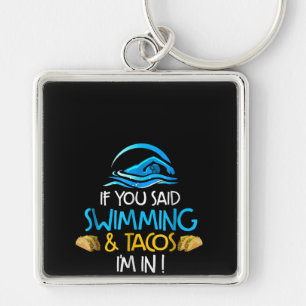 Chaveiro Nadar Taco Lover Equipe de Natações Engraçada M