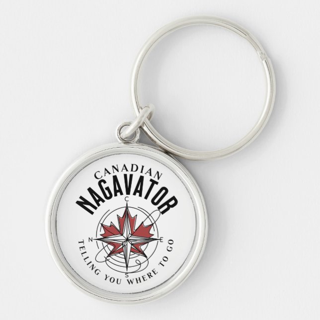 Chaveiro Nagavator canadense dizendo a você onde ir (Frente)