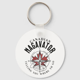 Chaveiro Nagavator canadense dizendo a você onde ir