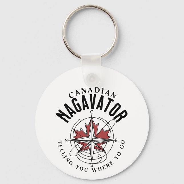Chaveiro Nagavator canadense dizendo a você onde ir (Frente)