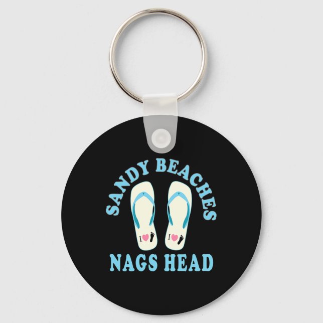 Chaveiro Nags Head Vacation Sandy Beaches I Heart Sacudir F (Frente)