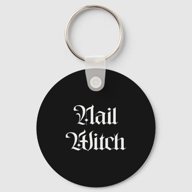 Chaveiro Nail Witch Manicurist Halloween Nail Tech  (Frente)