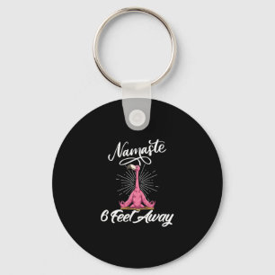 Chaveiro Namaste 6 pés longe Flamingo Yoga Professores Soci