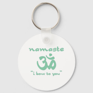 Chaveiro Namaste - Eu arco a você (em verde)