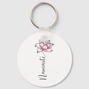 Chaveiro Namaste Lilly Lótus Rosa Flor Fofo Hindi Ioga Lo