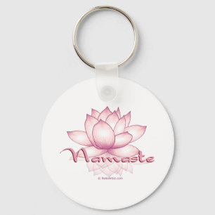Chaveiro Namaste Lotus cor-de-rosa