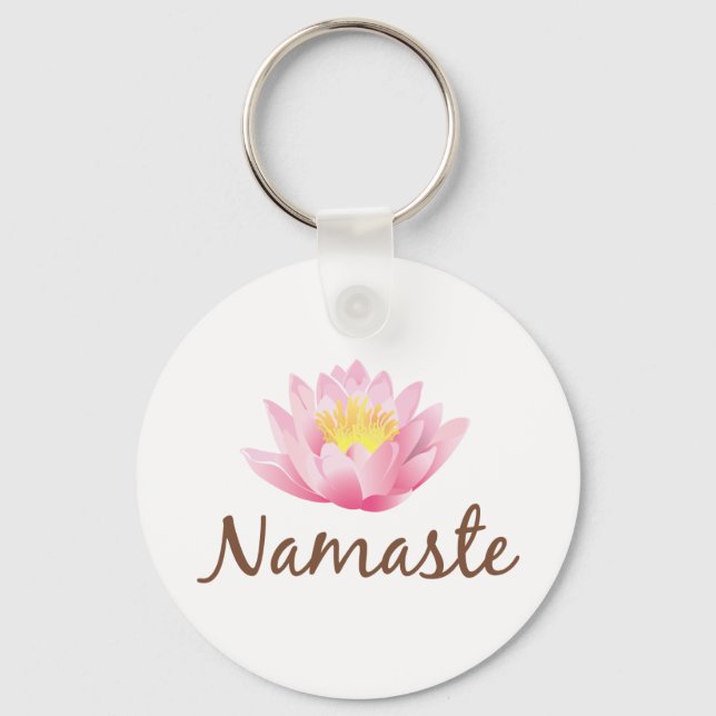 Chaveiro Namaste Lotus Flower Yoga (Frente)