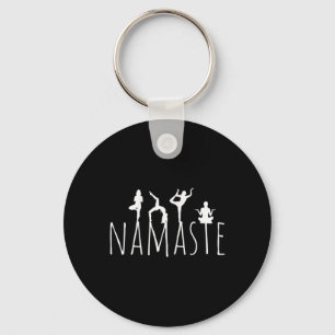 Chaveiro Namaste Poses de Yoga Fitness Zen Roupas Femininas