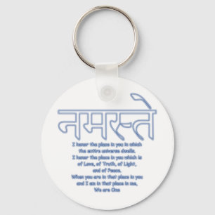 Chaveiro namaste we are one keychain