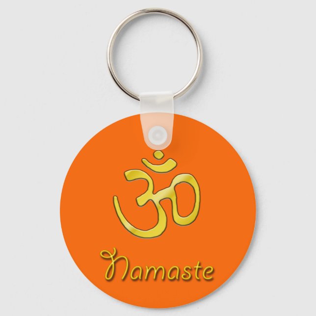 Chaveiro Namaste with om symbol keychains (Frente)