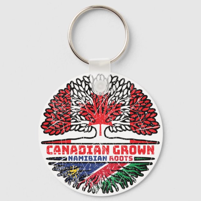 Chaveiro Namíbia Sinalizador de Raízes de Árvore Canadiana  (Frente)