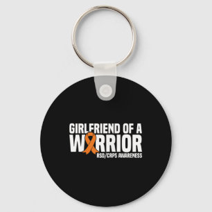 Chaveiro Namorada De Um Guerreiro Laranja Frisos Em Frente