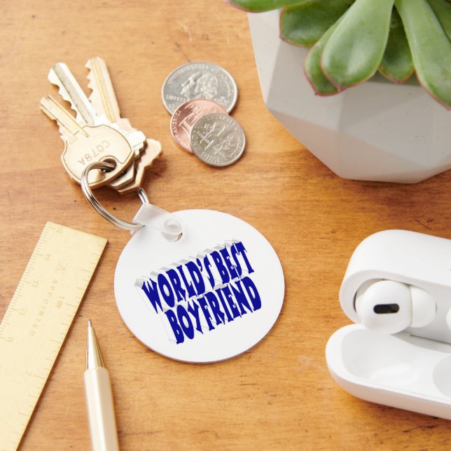 Chaveiro Namorado com tipografia azul (Mesa)