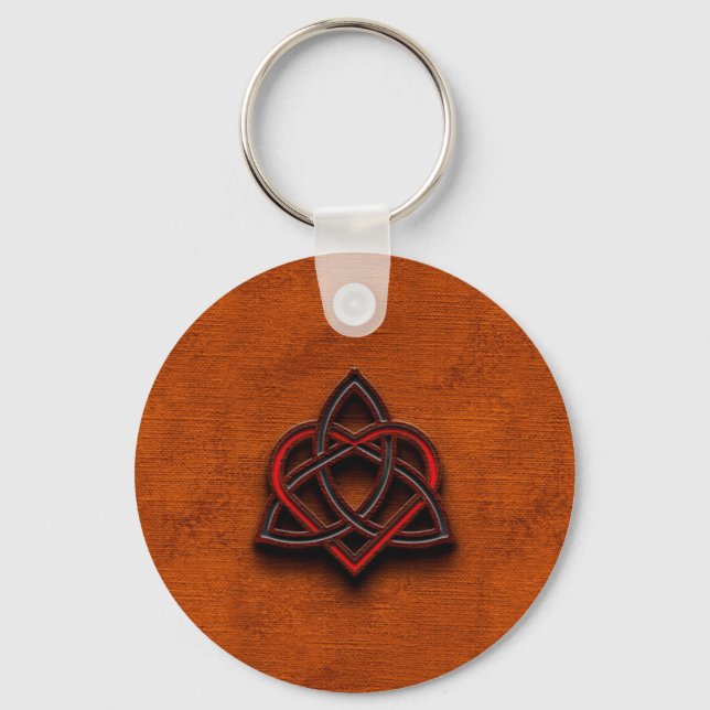 Chaveiro Namorados Celtic Knotwork Heart Textura 1 (Frente)