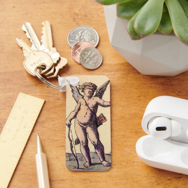 Chaveiro Namorados Cupido Clindfolado, Cartão Vintage Tarot (Mesa)