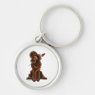 Chaveiro Namorados da caniche do chocolate doce