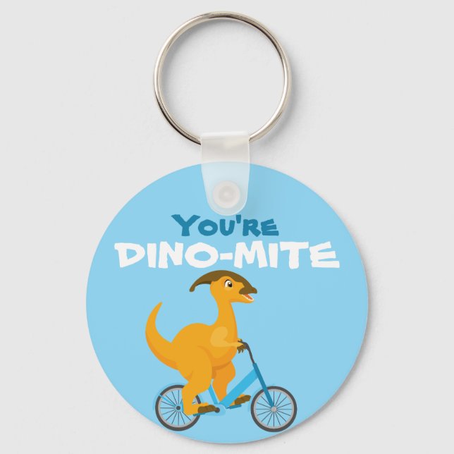 Chaveiro Namorados de amizade infantil presente de dinossau (Frente)