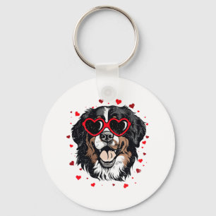 Chaveiro Namorados de Bernese Amantes de Cachorro Bonito