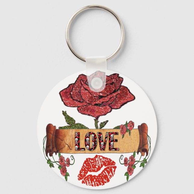 Chaveiro NAMORADOS RAB Rockabilly, Love & Lipstick (Frente)
