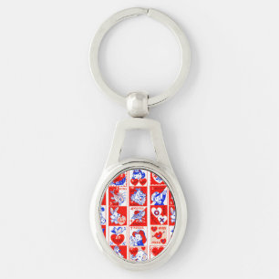 Chaveiro Namorados Retro Love Hugs Padrão de Corte