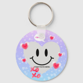 Chaveiro Namorados Vidro Coração Balão Bublegum Casal