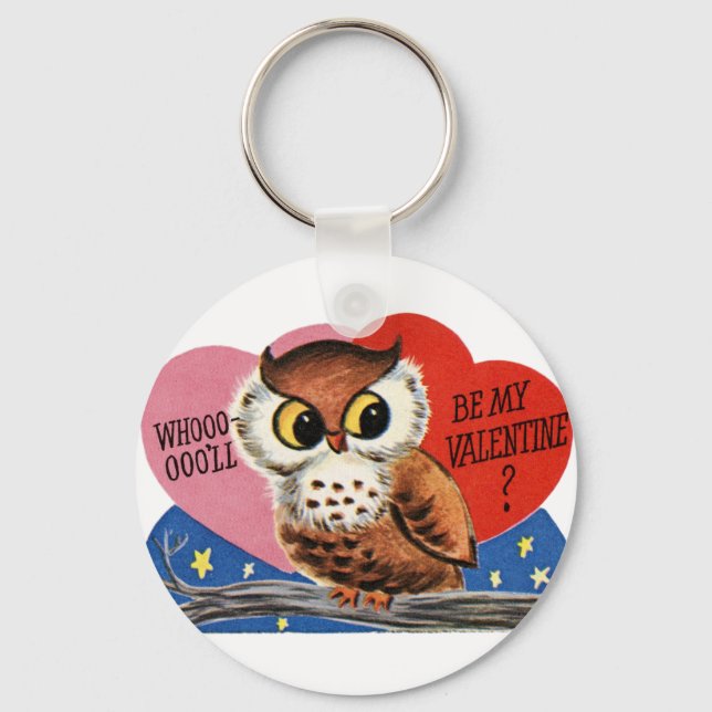 Chaveiro Namorados Vintage Owl (Frente)