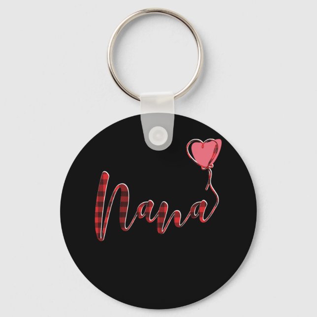 Chaveiro Nana Birthday Natal Vovó Buffalo Xadrez (Frente)