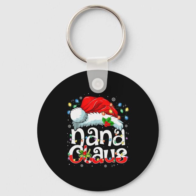 Chaveiro Nana Claus Shirt Christmas Lights Pajama Family Ma (Frente)