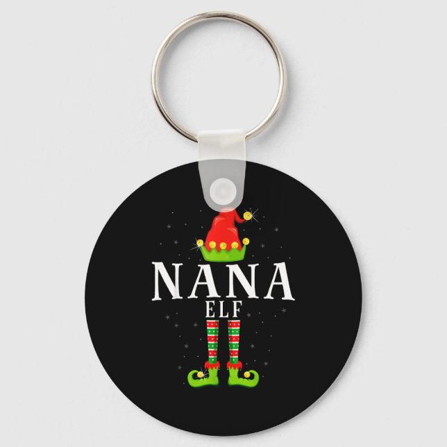 Chaveiro Nana Elf Christmas Matching Xmas Pajama  (Frente)