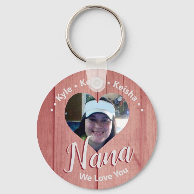 Chaveiro Nana Grandkids Personalized We Love You Photo Key (Frente)