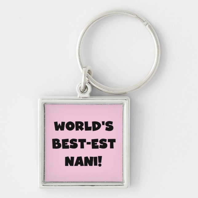 Chaveiro Nani T-shirts e presentes do mundo de texto negro (Frente)