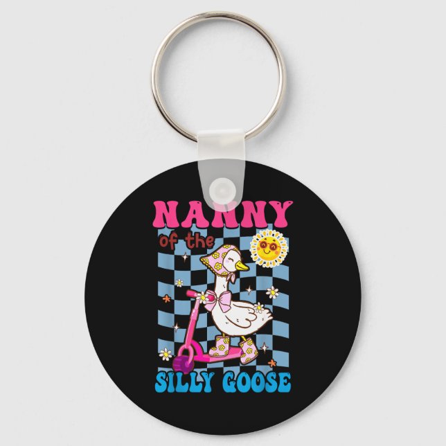 Chaveiro Nanny Of The Silly Goose First Birthday Family Mat (Frente)