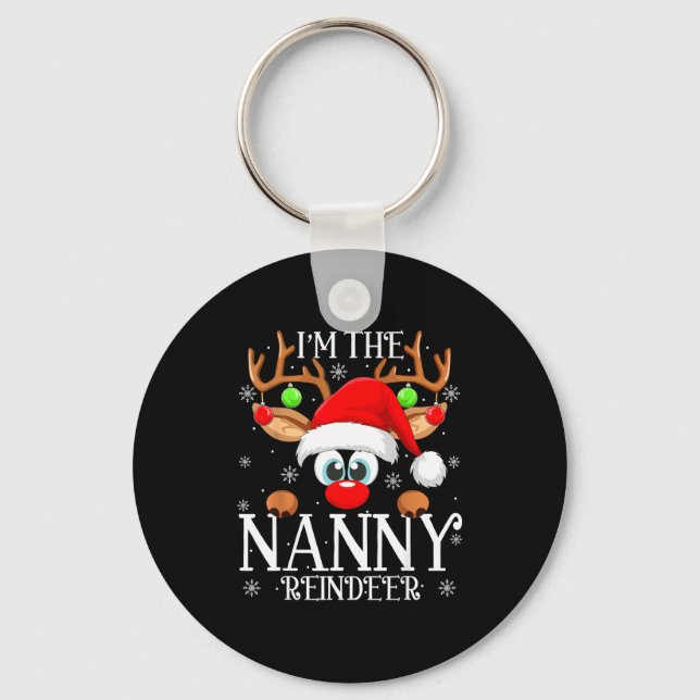 Chaveiro Nanny Reindeer Christmas Family Matching Group Fun (Frente)