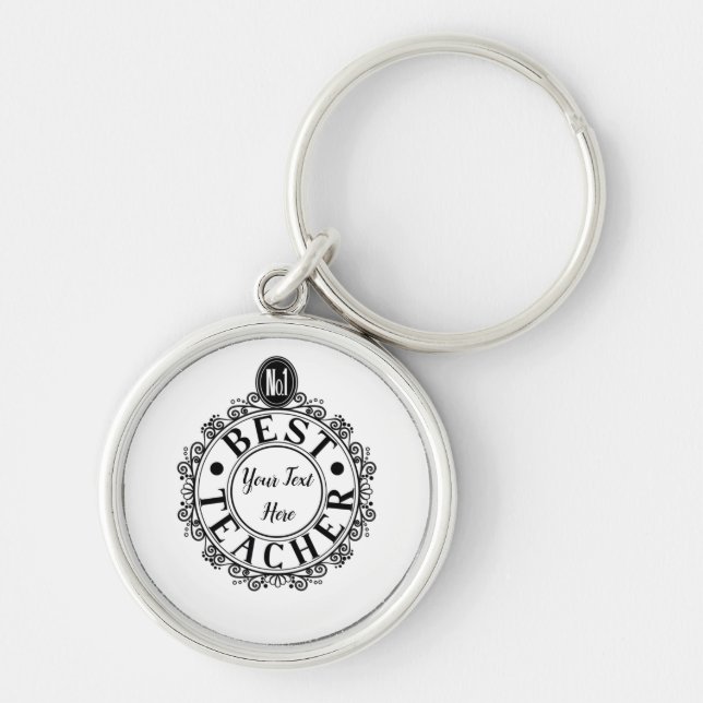 Chaveiro Não.1 Melhor Design de Teacher da Linha Negra (Frente)