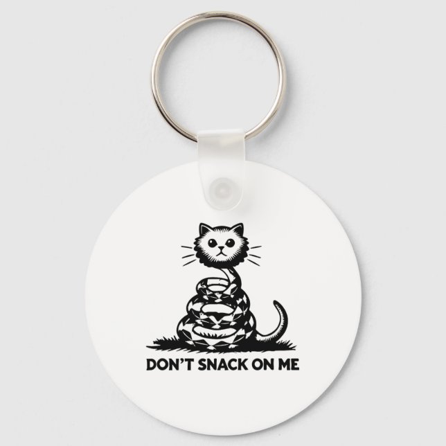 Chaveiro Não brinque comigo Gato 6 Engraçado (Frente)