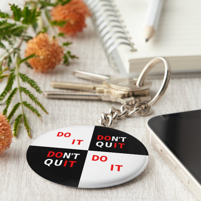 Chaveiro Não deixe de inspirar motivação preto branco (Lateral)