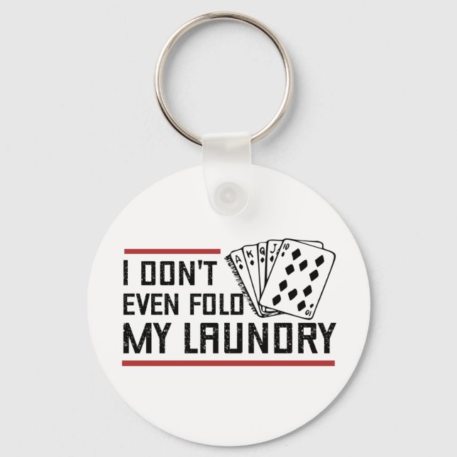 Chaveiro Não Dobre Nem Os Cartões Engraçados Jogador de Pok (Frente)