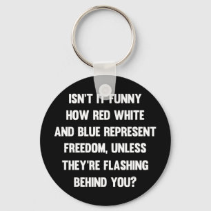 Chaveiro Não é engraçado como vermelho branco e azul? sarcá