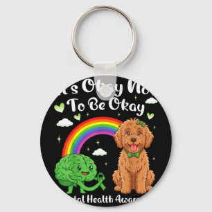 Chaveiro Não é para ser um labradoodle de conscientização s