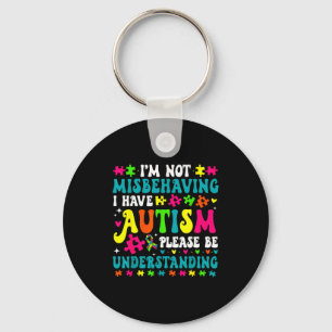 Chaveiro Não Estou Me Comportando Mal, Tenho Autismo, Por F